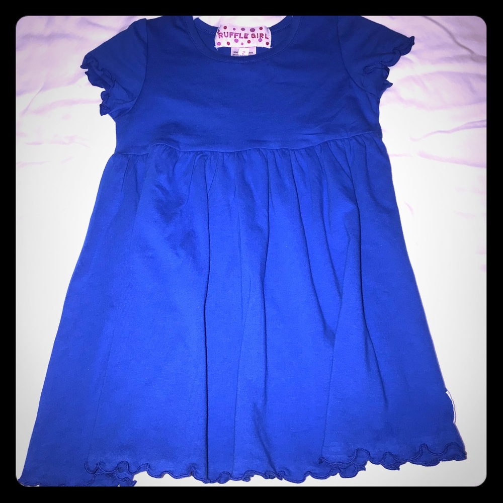 Brand new ruffle girl blue dress